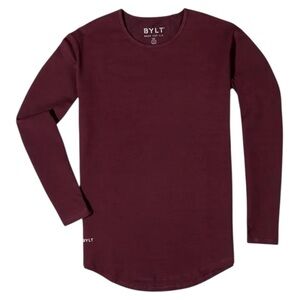 BYLT Basics Long Sleeve Tee - Burgundy
